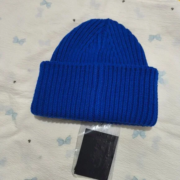 Acne Studios Ribbed Knit Beanie With Folded Brim - Picture 3 of 5